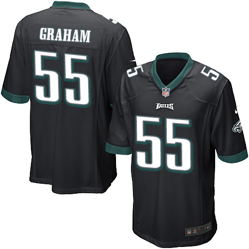 Men's Game Brandon Graham Nike Jersey Black Alternate - #55 NFL Philadelphia Eagles